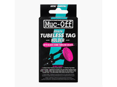 Muc-Off Halterung Tubeless Tag Holder & 44mm Valve Kit Black