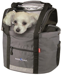 KLICKfix Doggy Hundetasche für den Lenker grau