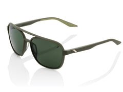100% Sonnenbrille Kasia Smoke Lens Soft Tact Army Green