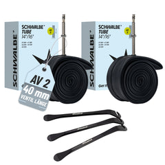 Schwalbe Schlauch AV2 40mm (14"/16") 32/47-288/305 Modell 2026 + Reifenheber