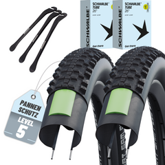 2x Schwalbe Smart Sam Plus Fahrradreifen 26" 54-559 + AV|DV|SV und Reifenheber