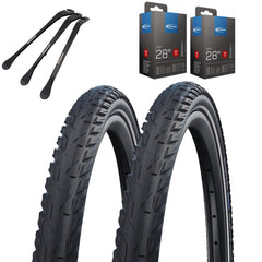 2 x Schwalbe Silento Fahrradreifen 28 x 1,60 Zoll 42-622 Reflexstreifen Schlauch wählbar + MSzweirad Reifenheber