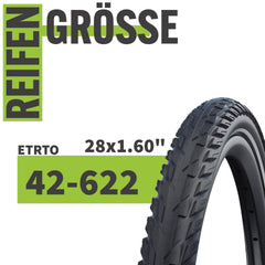 2 x Schwalbe Silento Fahrradreifen 28 x 1,60 Zoll 42-622 Reflexstreifen Schlauch wählbar + MSzweirad Reifenheber