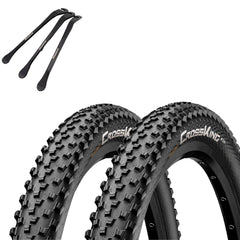 2x Continental Cross King Wire Fahrradreifen MTB Schwarz 29 x 2,30 (58-622)" + Schlauch wählbar und MSZweirad Reifenheber