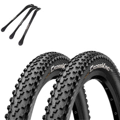 2x Continental Cross King Wire Fahrradreifen MTB Schwarz 29 x 2,30 (58-622)" + Schlauch wählbar und MSZweirad Reifenheber