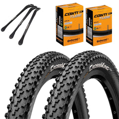 2x Continental Cross King Wire Fahrradreifen MTB Schwarz 29 x 2,30 (58-622)" + Schlauch wählbar und MSZweirad Reifenheber