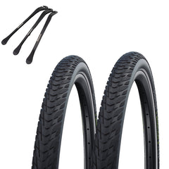 2x Schwalbe Reifen Marathon E-Plus Schwarz Reflex 28x1,50 (40-622) Schlauch wahl + Reifenheber