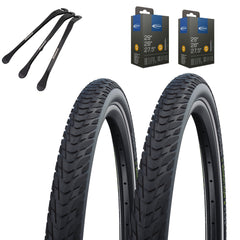 2x Schwalbe Reifen Marathon E-Plus Schwarz Reflex 28x1,50 (40-622) Schlauch wahl + Reifenheber