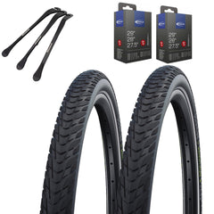 2x Schwalbe Reifen Marathon E-Plus Schwarz Reflex 28x1,50 (40-622) Schlauch wahl + Reifenheber