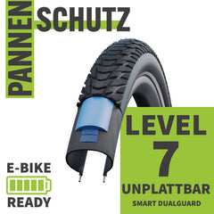 2x Schwalbe Reifen Marathon E-Plus Schwarz Reflex 28x1,50 (40-622) Schlauch wahl + Reifenheber