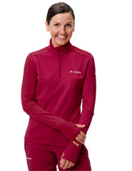 Vaude Damen Fleecepullover Livigno Halfzip II crimson red