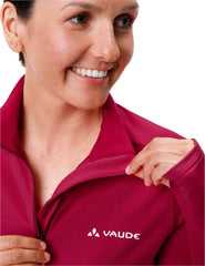 Vaude Damen Fleecepullover Livigno Halfzip II crimson red
