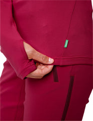 Vaude Damen Fleecepullover Livigno Halfzip II crimson red