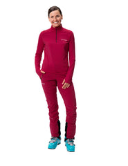 Vaude Damen Fleecepullover Livigno Halfzip II crimson red