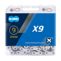 KMC Kette X9 silber/grau 122 Glieder für 9-fach