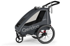 Qeridoo QUPA 1 Kinderanhänger 2023 grey /blue/lime