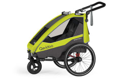 Qeridoo Sportrex 1 Kinder Fahrradanhänger Lime Green 2023