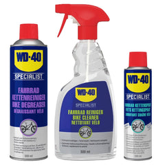 WD-40 Fahrradpflege Bundle 500ml Reiniger + 500ml Kettenreiniger + 250ml Kettenspray