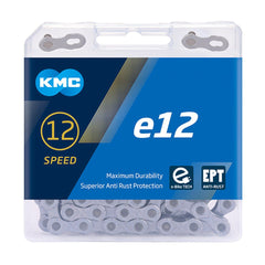 KMC E-Bike Kette e12 EPT 12-fach silber 130 Glieder