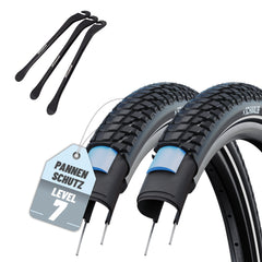 2x Schwalbe Fahrradreifen Marathon Plus Tour 28 x 1.50 (40-622) Drahtreifen Modell 2026 mit AV/DV/SV/SCV Schläuchen inkl. Reifenheber