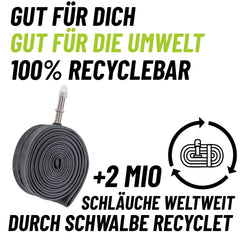 2x Schwalbe Schlauch AV17 40mm (28") 28/47-622/635 Modell 2026 mit MSZweirad Reifenheber