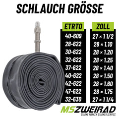Schwalbe Schlauch DV17 40mm (28") 28/47-622/635 Modell 2026 mit Reifenheber