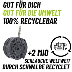 Schwalbe Schlauch DV17 40mm (28") 28/47-622/635 Modell 2026 mit Reifenheber