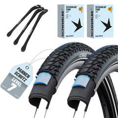 2x Schwalbe Reifen Marathon Plus Tour Schwarz Reflex 28 x 1.40 (37-622)" Drahtreifen Modell 2026 + Reifenheber