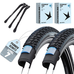 2x Schwalbe Reifen Marathon Plus Tour Schwarz Reflex 28 x 1.40 (37-622)" Drahtreifen Modell 2026 + Reifenheber