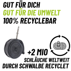 2x Schwalbe Schlauch SV17 40mm (28") 28/47-622/635 Modell 2026 mit MSZweirad Reifenheber