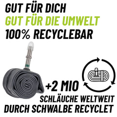 2x Schwalbe Schlauch AV13 40mm 26" 40/62-559 Modell 2026 mit Reifenheber