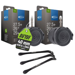 2x Schwalbe Schlauch AV 19F 40 mm für 27,5"+/29"/29"+Fr. (65-584-75-622) mit Reifenheber