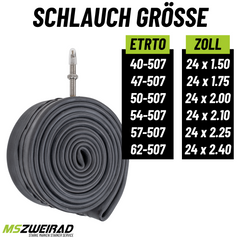 2x Schwalbe Schlauch SV19AP AIR PLUS 40mm 28/29" (40/62-622) mit 3er Set Reifenheber