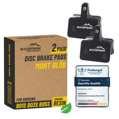BikePeak 2er Set Scheibenbremsbeläge Mont Blöd - für Shimano B01S B03S B05S aus Organic Resin