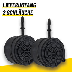 BikePeak 2x Fahrradschlauch Everäst MTB 29/28/27,5 Zoll mit Sclaverand/Presta Ventil 40mm