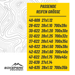 BikePeak 2x Fahrradschlauch Elbrock City 28 Zoll mit Autoventil Schrader Ventil 40mm