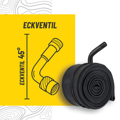 BikePeak 2x Buggy Schlauch Monty Rose 12 Zoll mit Auto/Schrader Ventil 45° abgewinkelt