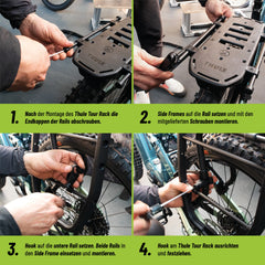 Thule Side Frames Pack`n Pedal Tour Rack schwarz