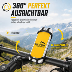 BikePeak Handyhalterung Fahrrad 360° drehbar für Smartphones bis 7 Zoll