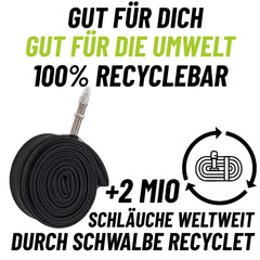 2x Schwalbe Fahrradschlauch DV7 20" 40mm 40/62-406 mit Reifenheber