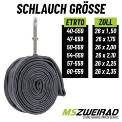 2x Schwalbe Schlauch SV14 40mm (27,5") 40/62-584 Modell 2026 mit Reifenheber