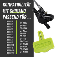 Shimano Bremsscheibe SM-RT56 6 Loch 180 mm + MSZweirad Bleedblock Abstandshalter