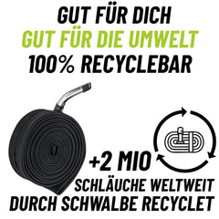 2x Schwalbe Fahrradschlauch 12 Zoll AV 1 ungerade 47/62-203 mit Reifenheber