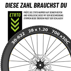 2x Schwalbe Schlauch AV17 40 mm (28"/700C) 28/47-622/635 mit Reifenheber