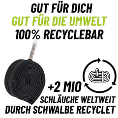 2x Schwalbe Schlauch AV 19 für 28/29 Zoll Ventil 40 mm mit Reifenheber