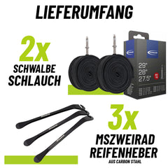 2x Schwalbe Fahrradschlauch SV19 40/62-584/635 mit Reifenheber