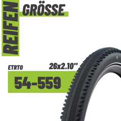 2x Schwalbe Fahrradreifen Hurricane RaceGuard 26x2.10 (54-559) + Reifenheber – Schlauch wählbar