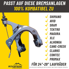 BikePeak V-Brake Shoes Matterhoch 70mm 2er Bundle