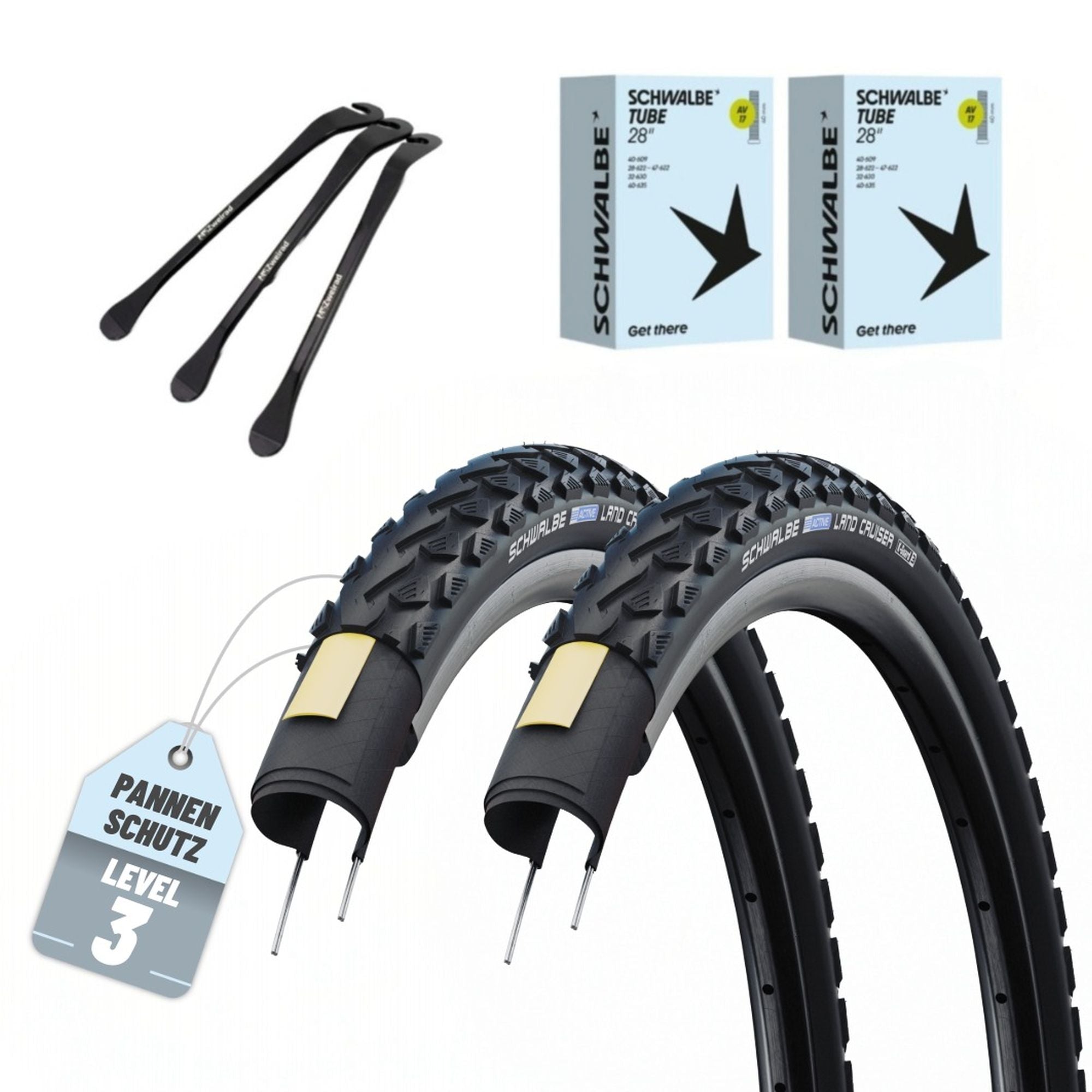 vollgummireifen fahrrad 28 zoll 2x Schwalbe Fahrradreifen Land Cruiser 28 Zoll 42-622 +AV|DV|SV Reifen – MSZWEIRAD