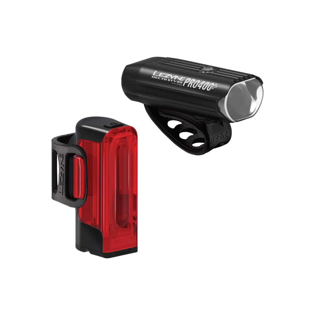 Lezyne Beleuchtungsset Hecto Drive Pro 400+ / Strip Drive+ StVZO Schwarz